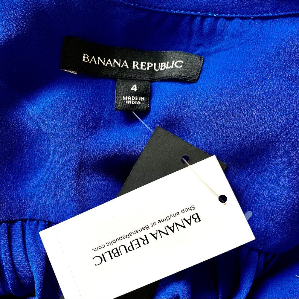 NWT BANANA REPUBLIC Crepe Long Sleeves SHIRTDRESS - Picture 6 of 8
